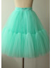 Turquoise Blue Tulle Knee Length Tutu Skirt